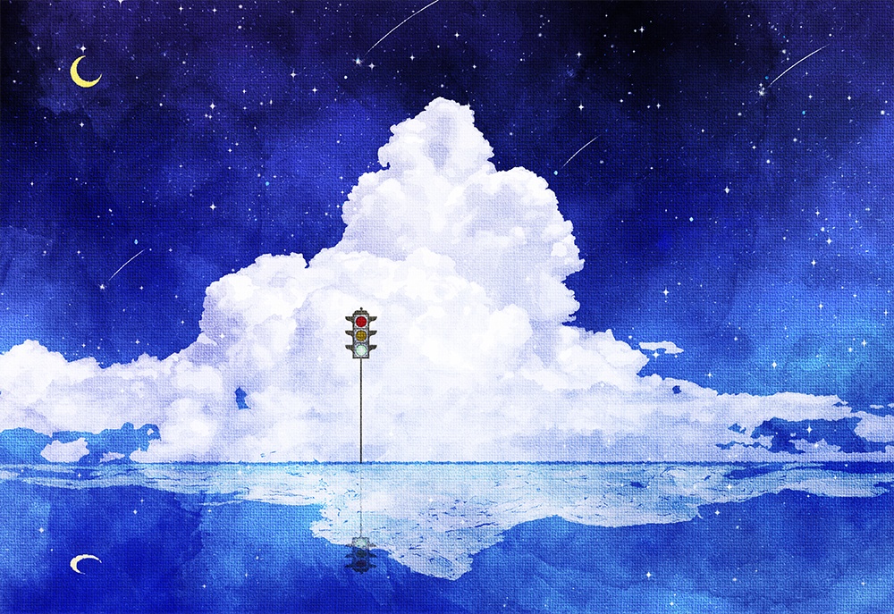 【印刷用】夜のイラスト素材