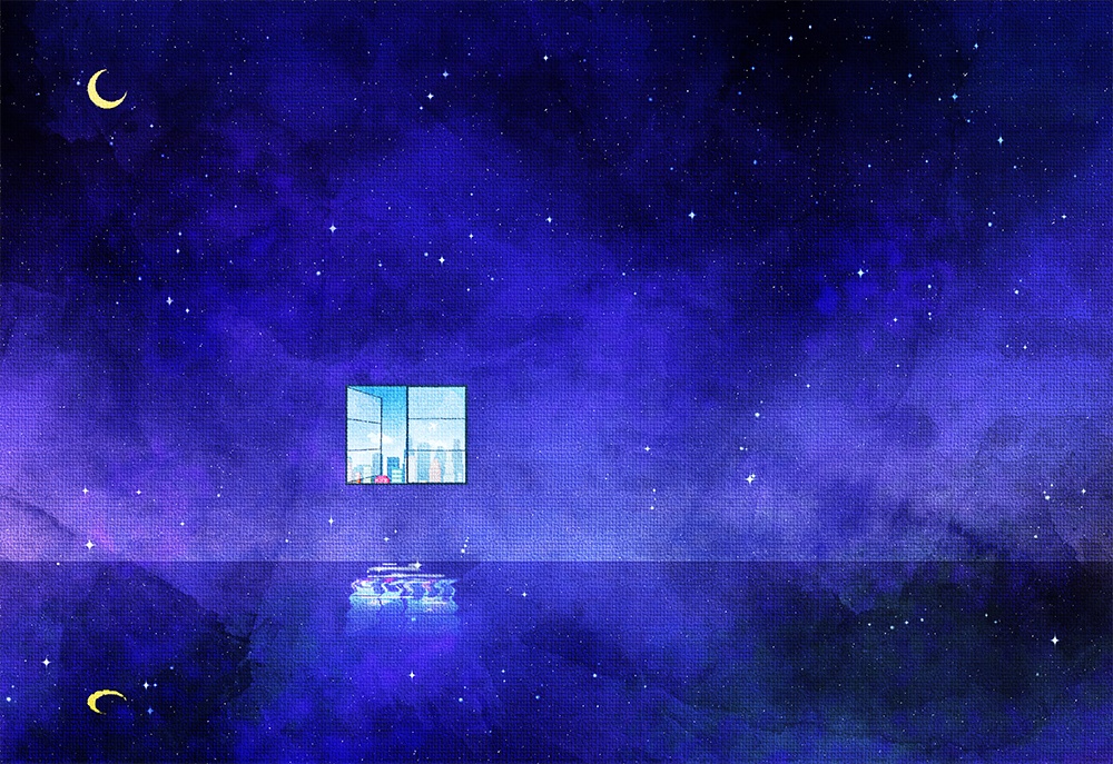 【印刷用】夜のイラスト素材