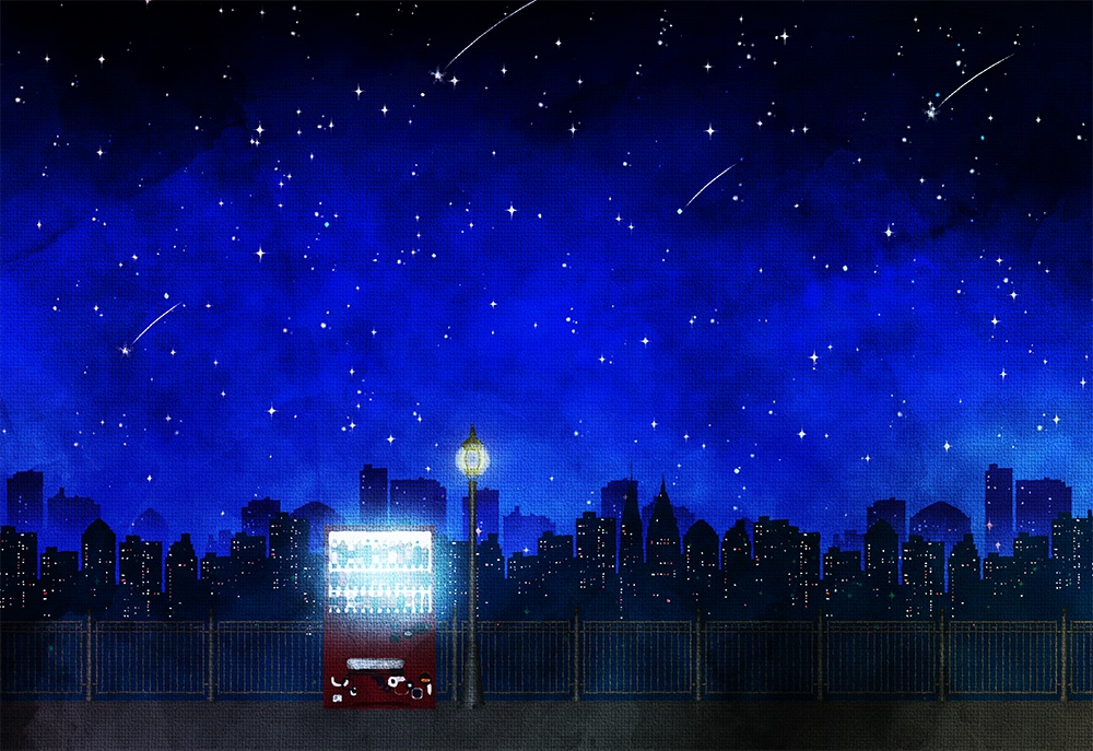 【印刷用】夜のイラスト素材