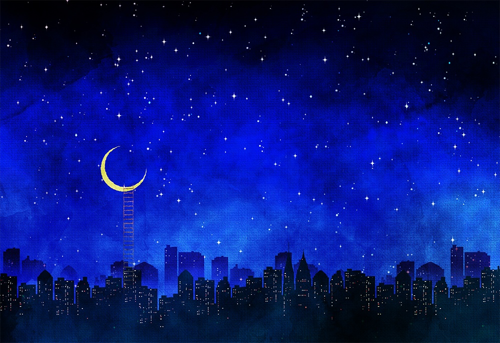 【印刷用】夜のイラスト素材