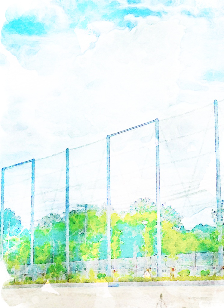 【印刷用】水彩風風景「学校」