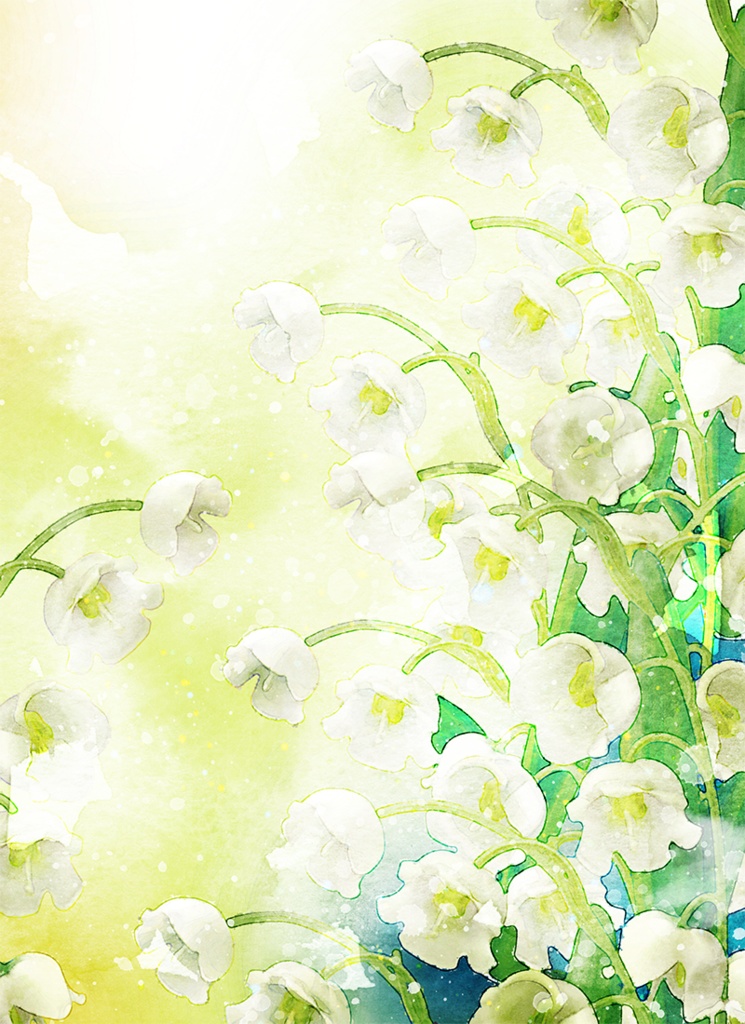 【印刷用】水彩風「花3」