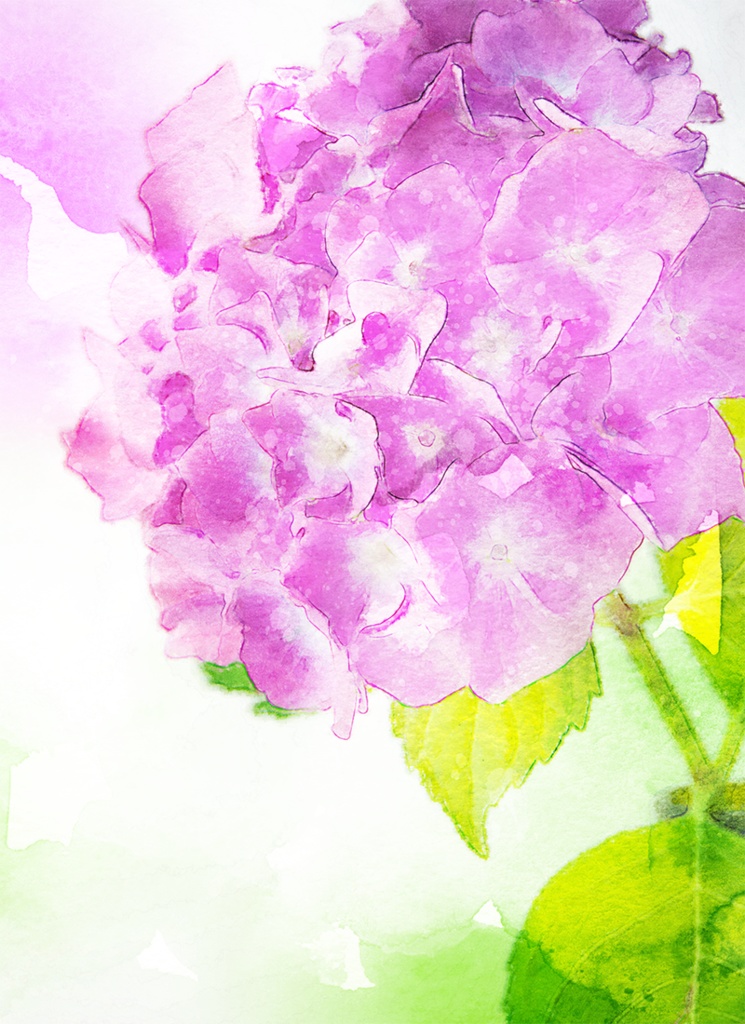 【印刷用】水彩風「花3」