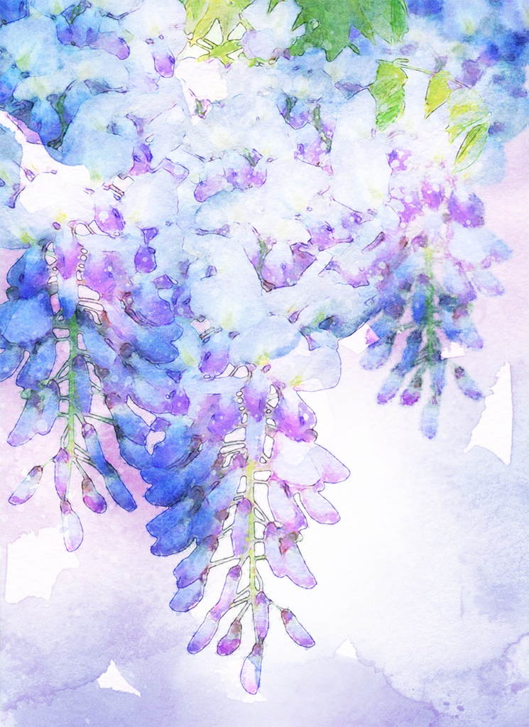 【印刷用】水彩風「花3」