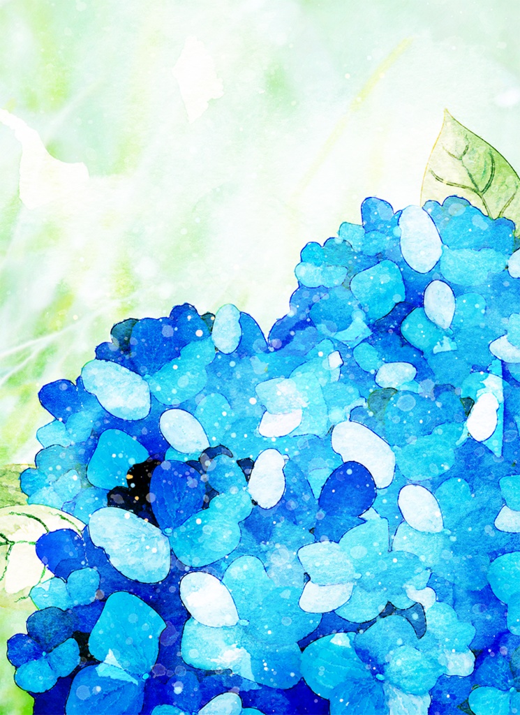 【印刷用】水彩風「花1」