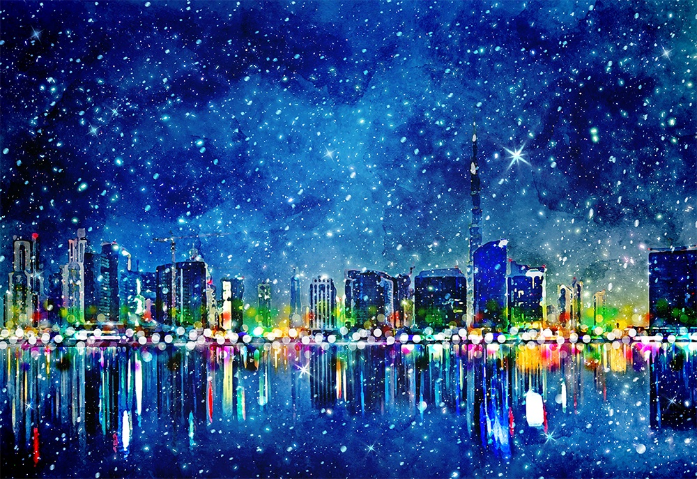 【印刷用】星屑景色素材