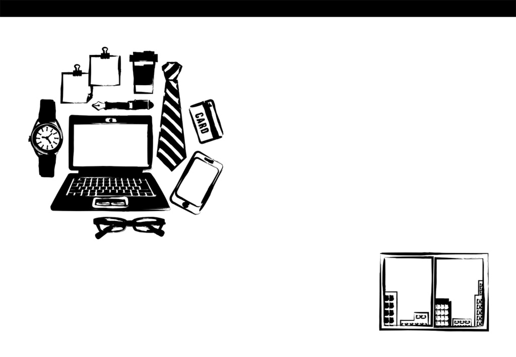 【印刷用】手書き風イラストの1色刷用表紙素材