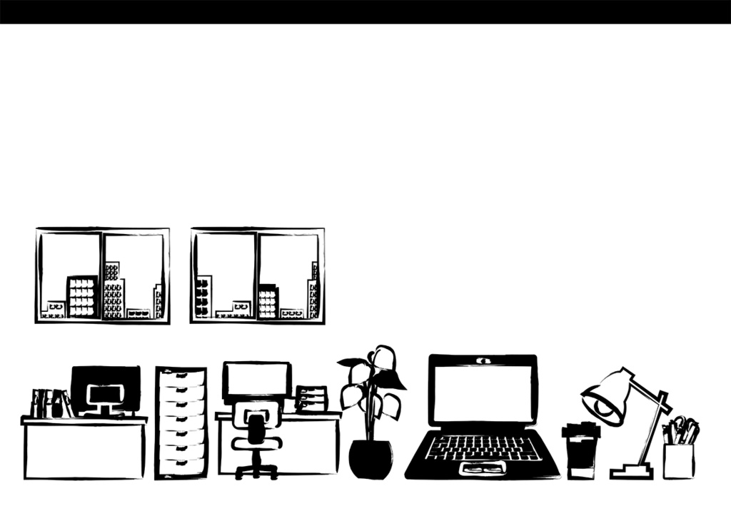 【印刷用】手書き風イラストの1色刷用表紙素材