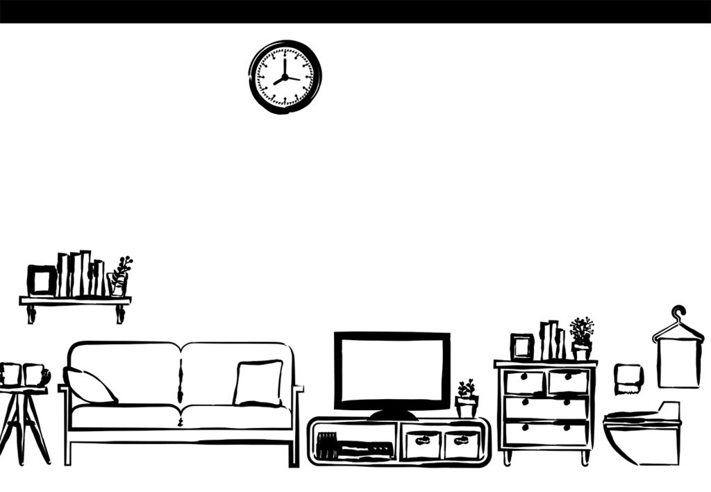 【印刷用】手書き風イラストの1色刷用表紙素材