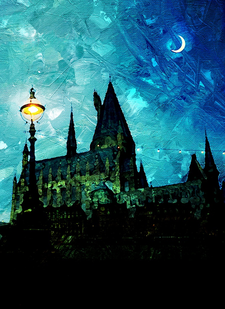 【印刷用】油絵風「西洋街並」