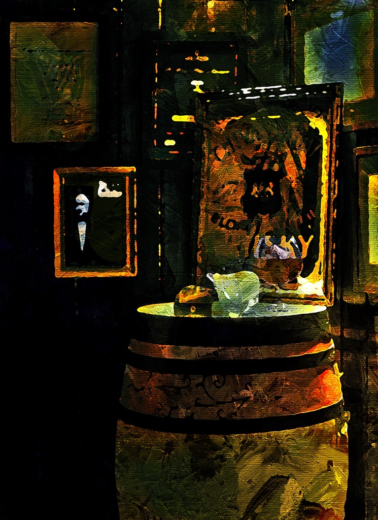 【印刷用】油絵風「酒」