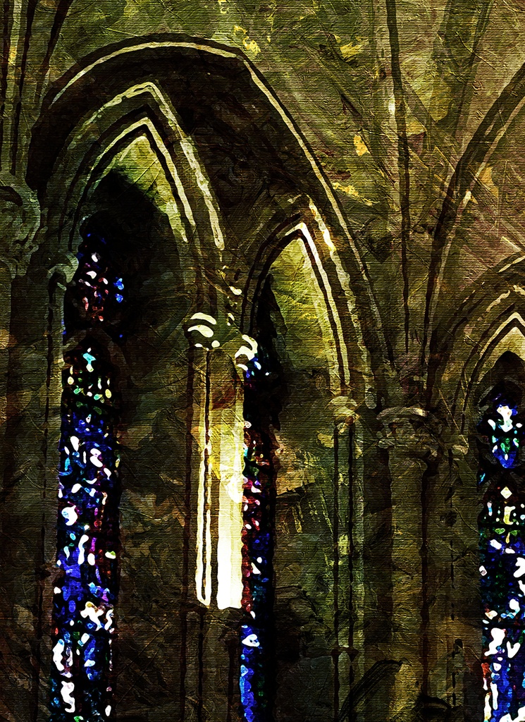 【印刷用】油絵風「教会」