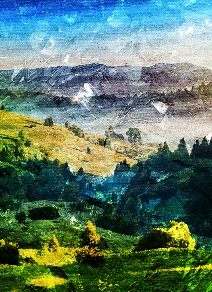 【印刷用】油絵風「大自然」