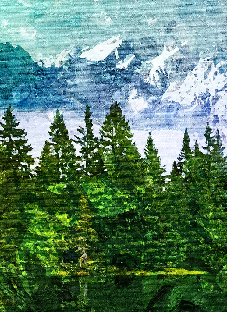 【印刷用】油絵風「大自然」