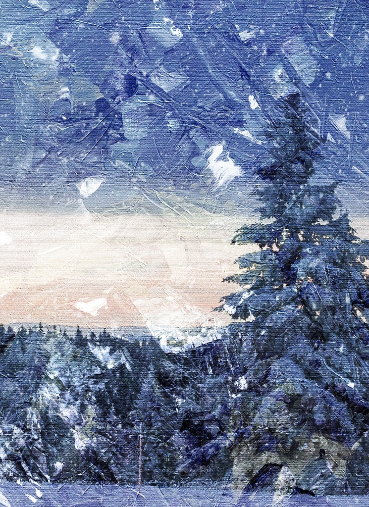 【印刷用】油絵風「大自然」