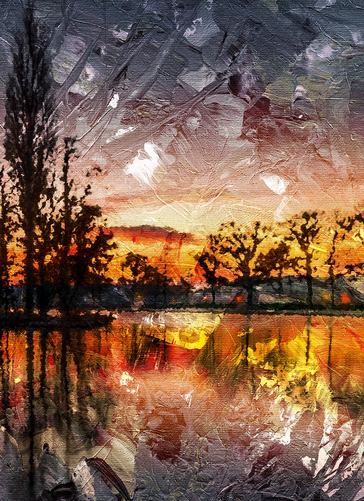 【印刷用】油絵風「大自然」