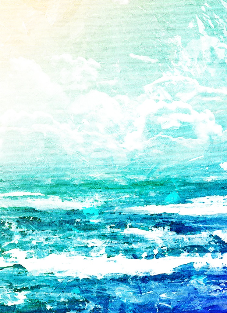 【印刷用】油絵風「海」