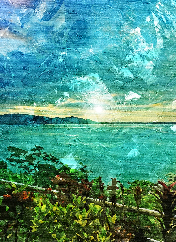 【印刷用】油絵風「海」