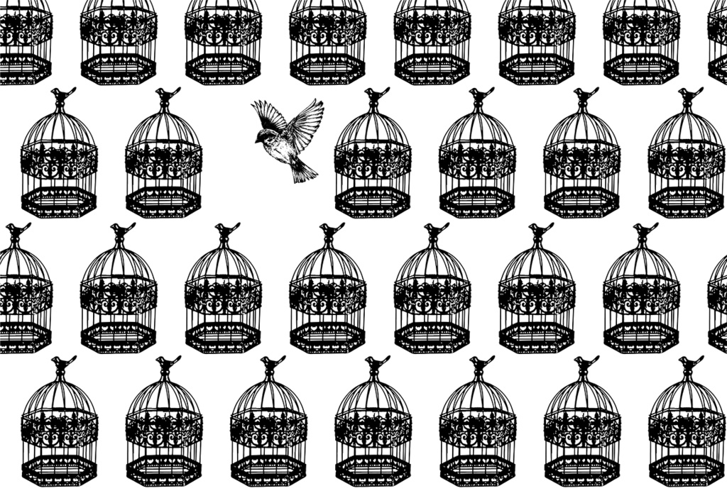 【印刷用】クラシックな線画の1色刷り用表紙素材