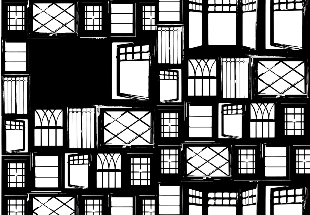 【印刷用】クラシックな線画の1色刷り用表紙素材