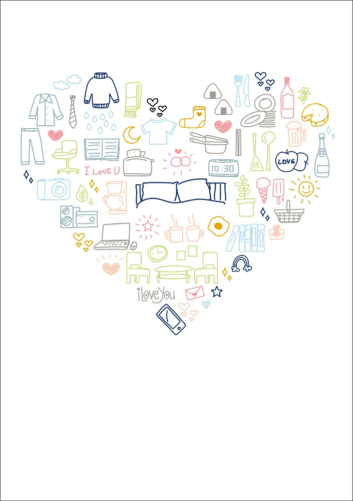 【印刷用】ハートのイラスト