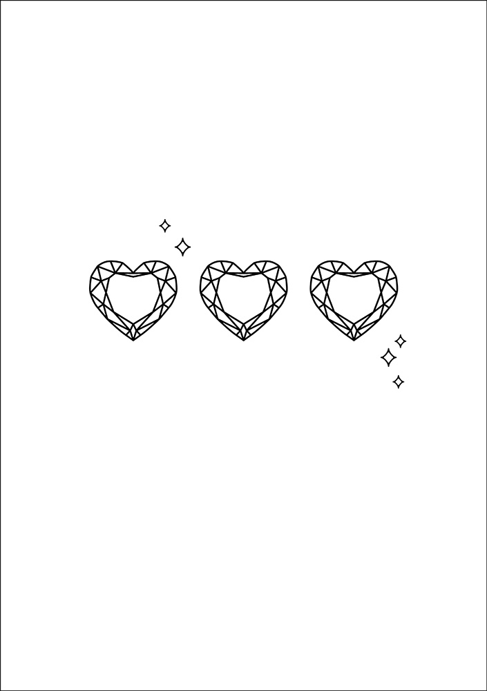 【印刷用】ハートのイラスト