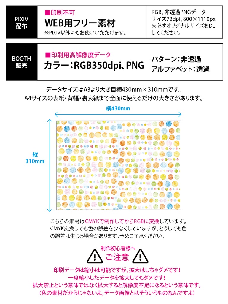 【印刷用】アルファベット・パターン素材「POP」