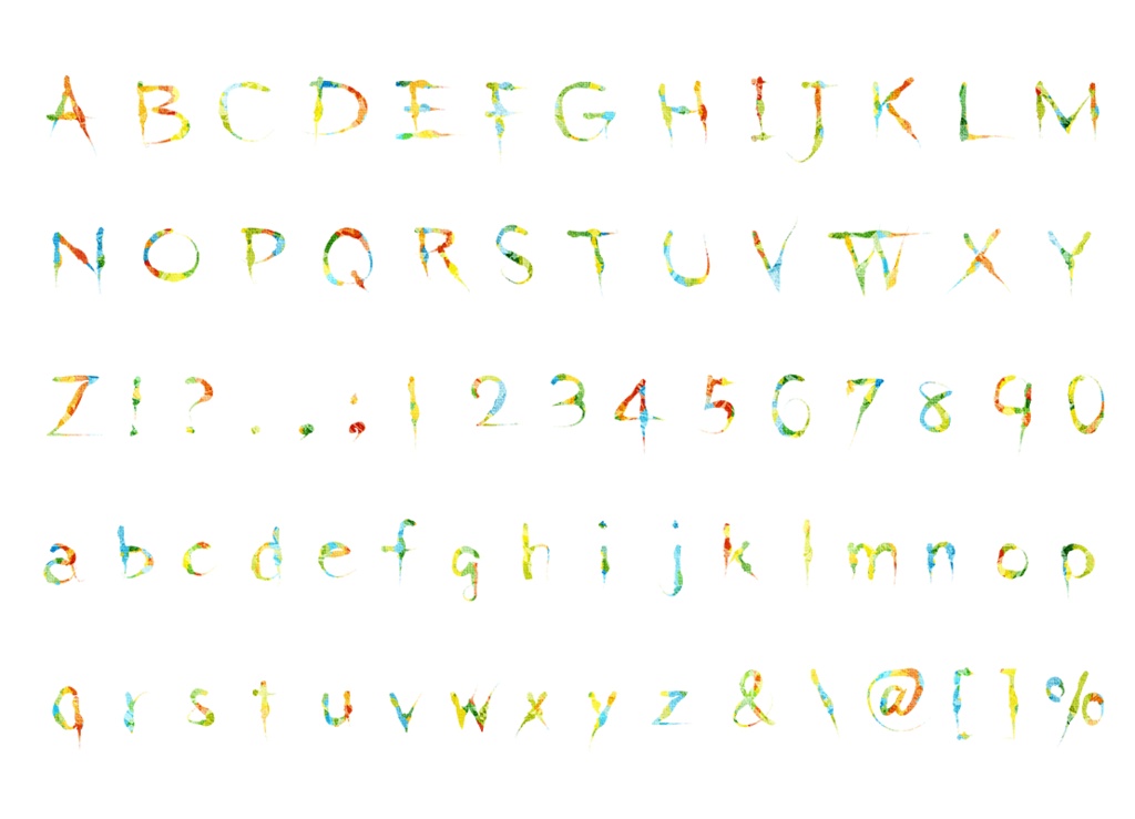 【印刷用】アルファベット・パターン素材「POP」