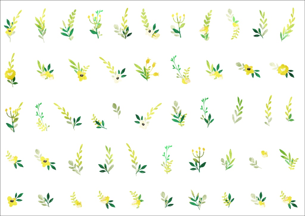 【印刷用】アルファベット・パターン素材「NATURAL」