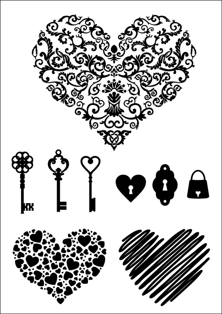 【印刷用】バレンタイン素材1