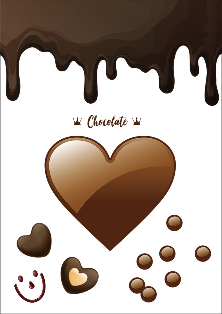 【印刷用】バレンタイン素材1