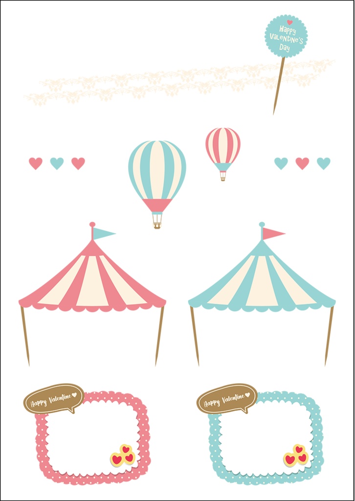 【印刷用】バレンタイン素材1