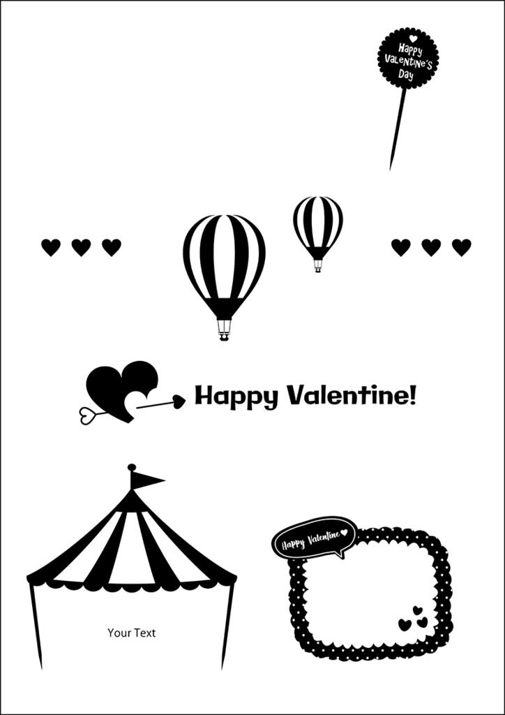 【印刷用】バレンタイン素材1