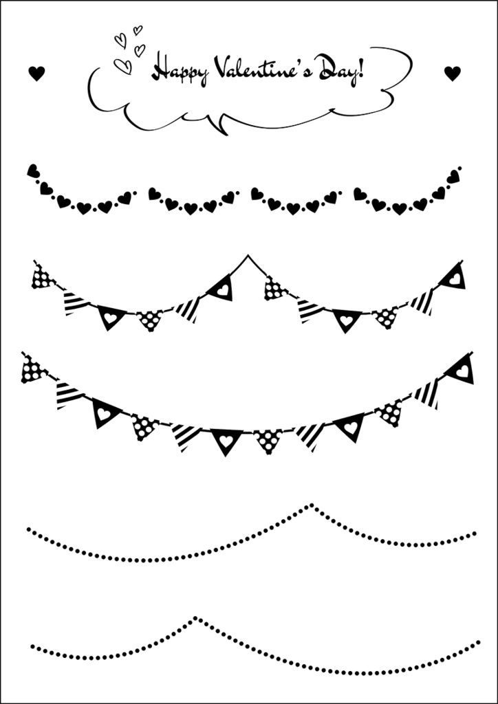 【印刷用】バレンタイン素材1