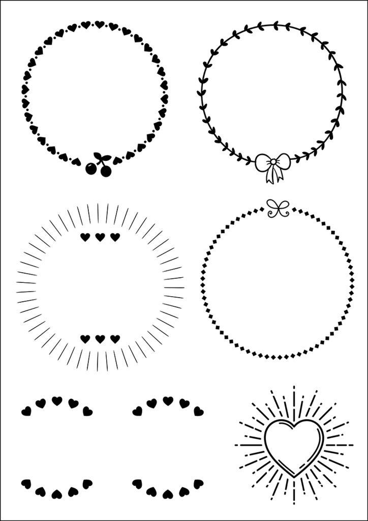 【印刷用】バレンタイン素材1