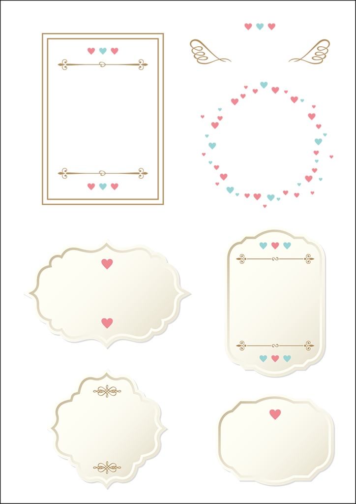 【印刷用】バレンタイン素材1