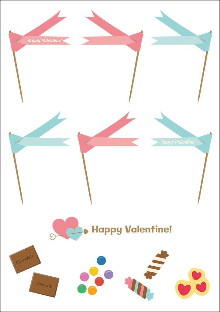 【印刷用】バレンタイン素材1
