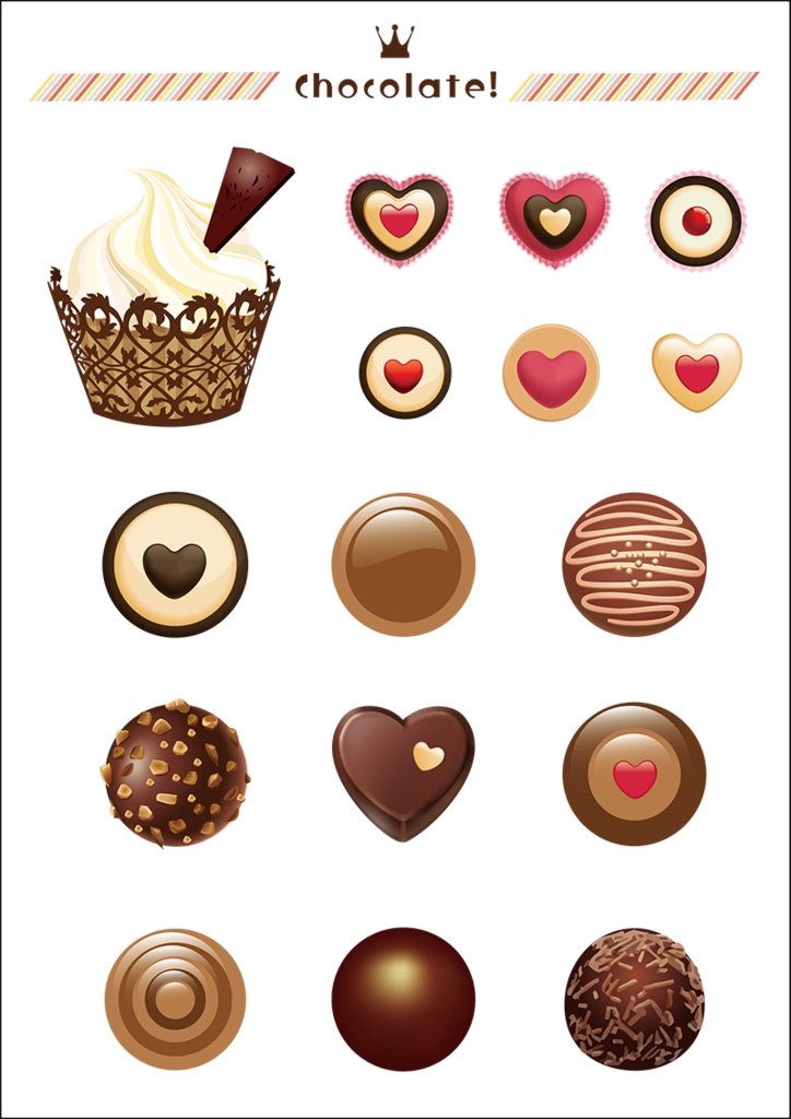 【印刷用】バレンタイン素材1