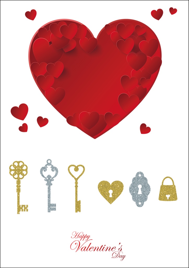 【印刷用】バレンタイン素材1