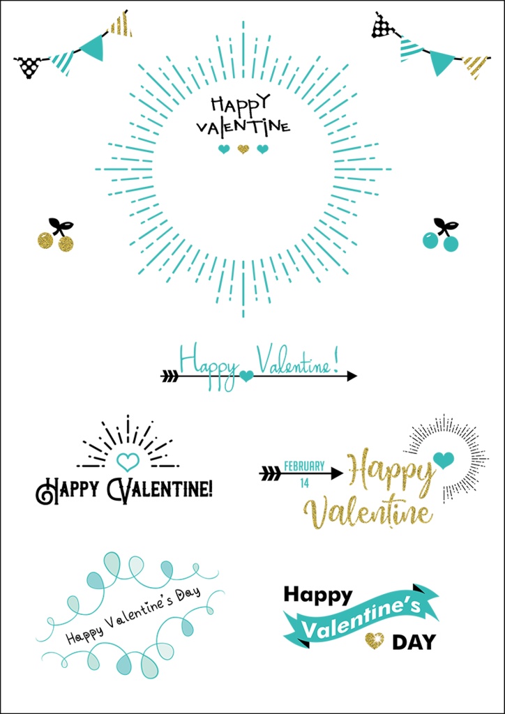 【印刷用】バレンタイン素材1