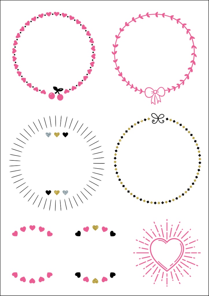 【印刷用】バレンタイン素材1