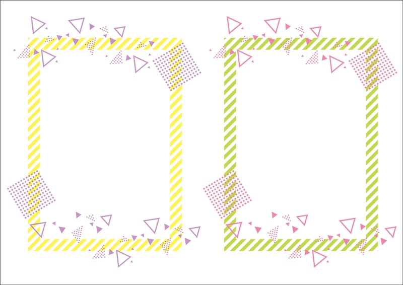 【印刷用】ファンシー&ポップなデザイン素材