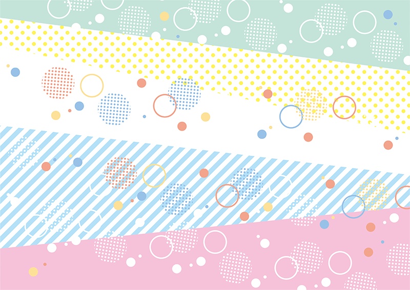 【印刷用】ファンシー&ポップなデザイン素材