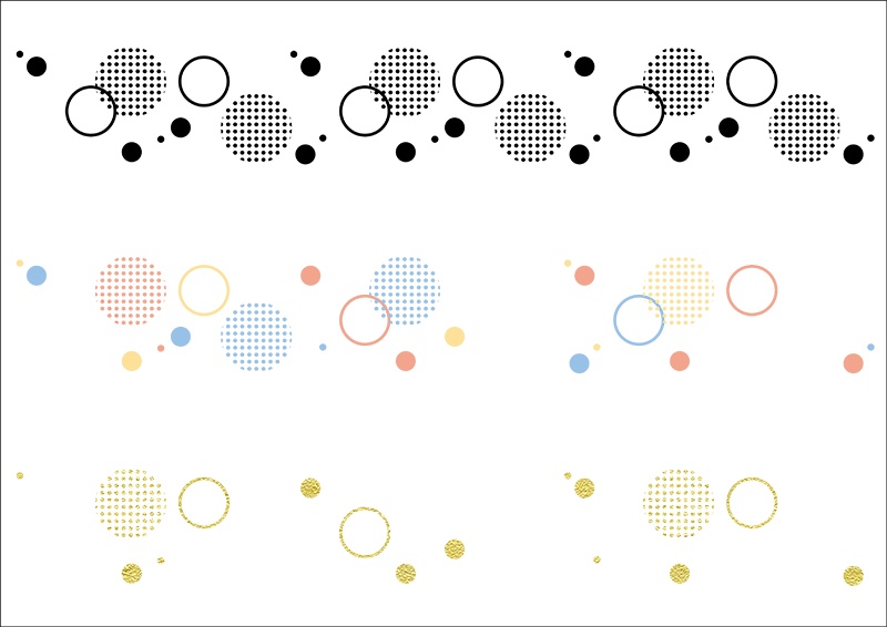 【印刷用】ファンシー&ポップなデザイン素材