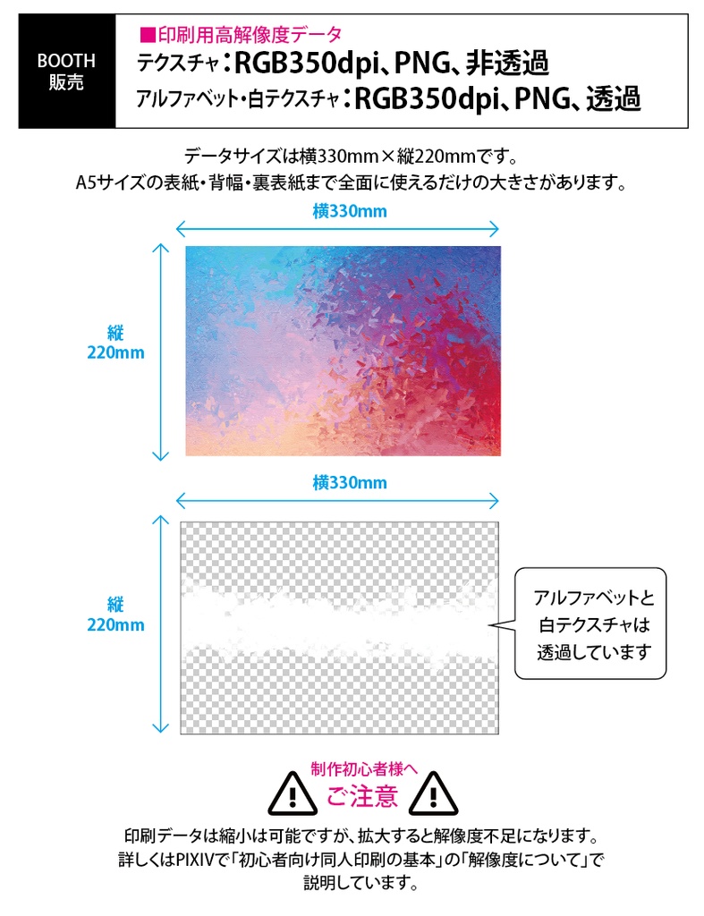 【印刷用】油絵風テクスチャ素材