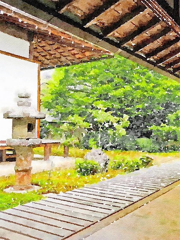 【印刷用】水彩イラスト「古都」