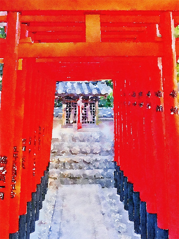 【印刷用】水彩イラスト「日本」