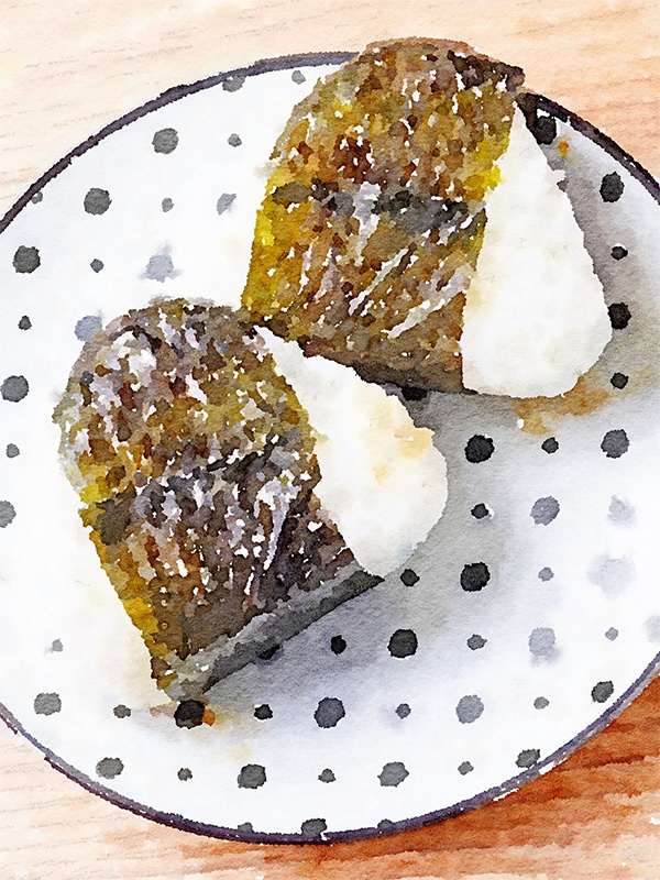 【印刷用】水彩イラスト「朝ごはん」