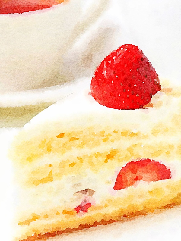 【印刷用】水彩イラスト「おやつ」
