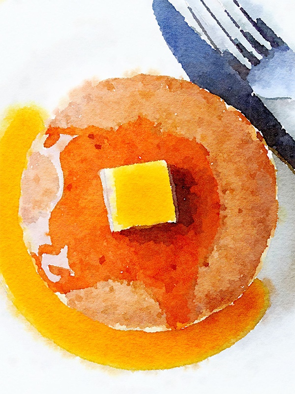 【印刷用】水彩イラスト「おやつ」